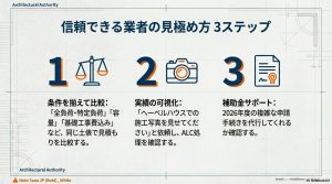 ヘーベルハウスの蓄電池設置で信頼できる業者を見極めるための3つの手順：条件比較、実績確認、補助金サポート