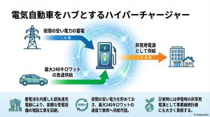 蓄電池搭載型超急速EV充電器ハイパーチャージャーの仕組み