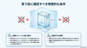 蓄電池購入前に確認すべき物理的な設置条件と設置不可の場所