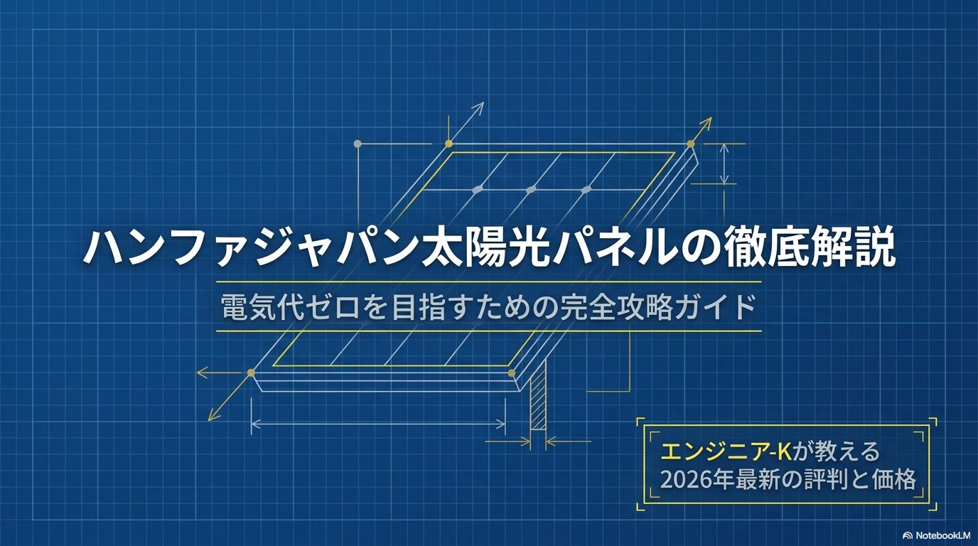 エンジニア-Kが教えるハンファジャパン太陽光パネルの評判と価格に関する2026年最新の完全攻略ガイドのアイキャッチ画像