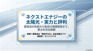 ネクストエナジー太陽光発電の実力と評判を網羅解説するエンジニア-Kの記事トップ画像