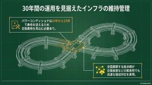 30年間の運用を見据えたインフラ維持管理と機器寿命の解説