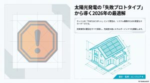 2026年の太陽光発電における失敗事例の要因排除と最適解の図解